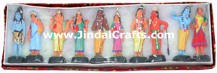Gods of India Dolls Handmade Unique Rare Figures India Handicraft Home Decor Art