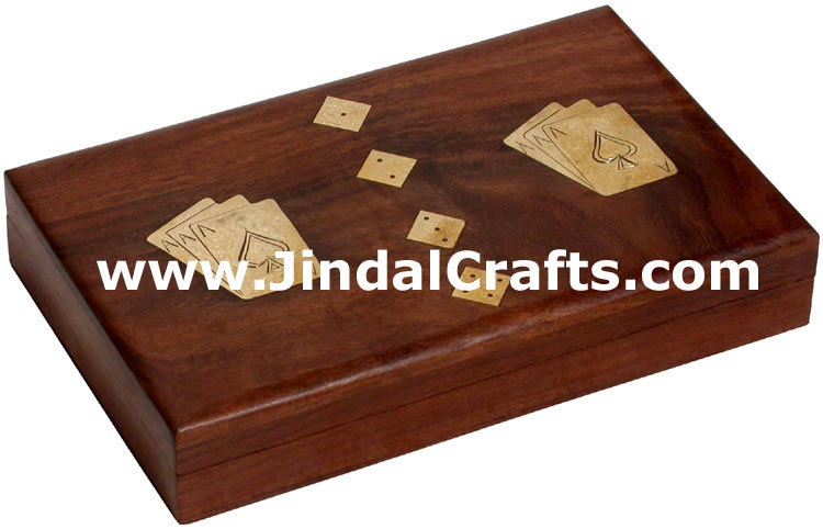 Cards and Dices Handmade Wooden Traditional Game India