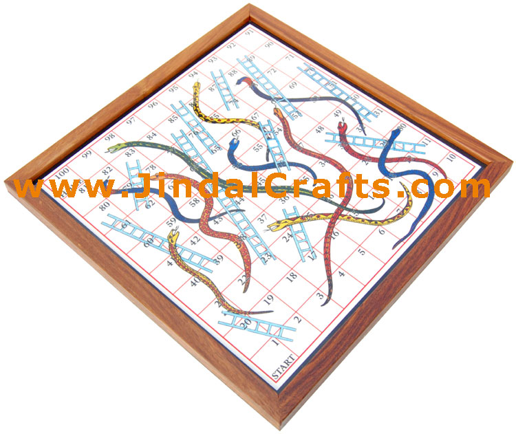 Wooden Snakes and Ladders - Indian Trational Games
