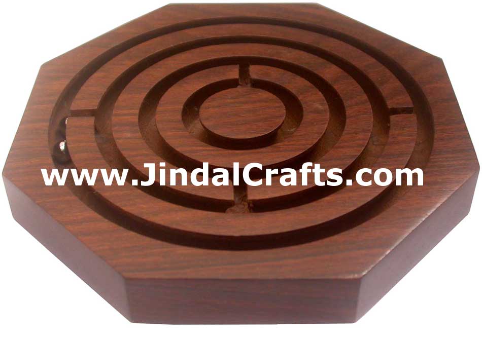 LABYRINTH HANDMADE WOODEN TRADITIONAL LABYRINT GAME TOY INDIA HANDICRAFT LEISURE
