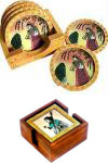 Available here is a treasure of handmade drink coasters crafted by Indian artisans. Durable and trendy, these coasters are made unique with traditional Indian paintings, designs and exclusive inlay works.